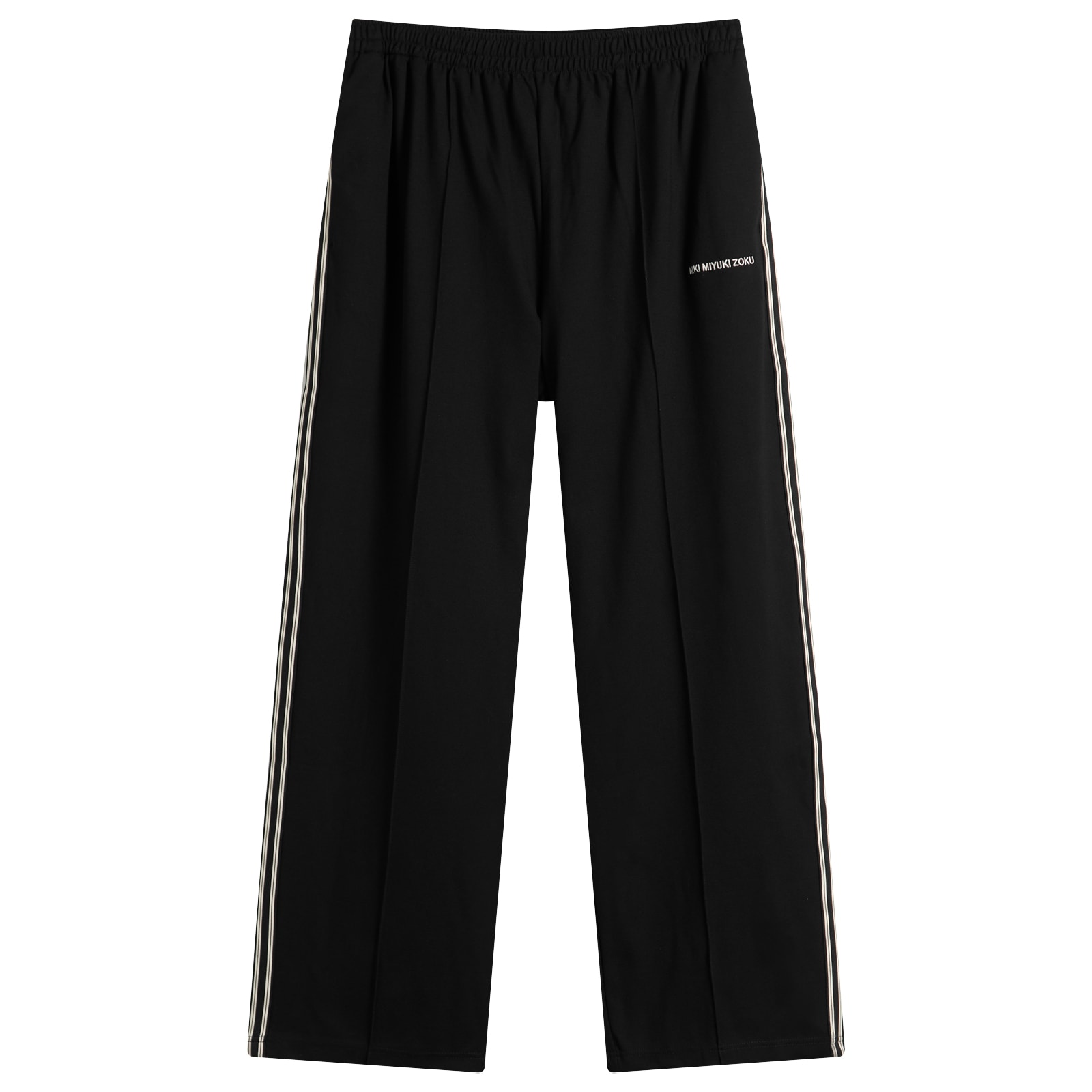 Men's Wide Fit Poly Track Pants Black