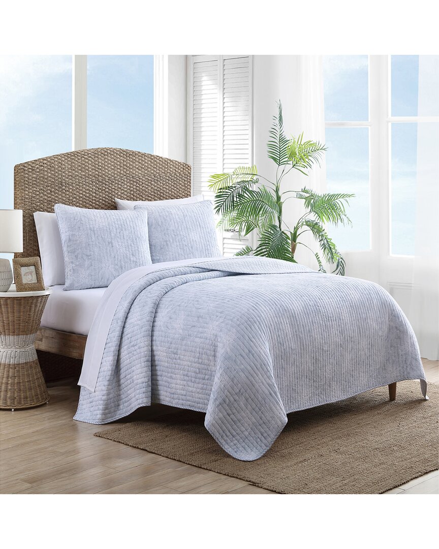 Makena 3Pc Blue Quilt Set