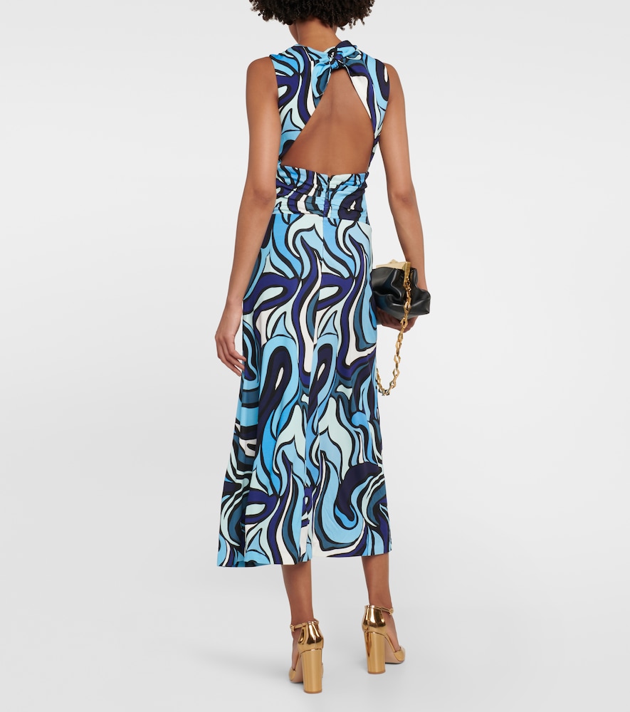 Rebecca Vallance Mira printed cutout midi dress