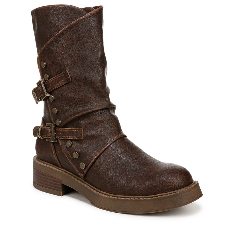 Women's Venice Cuff Moto Boots (Brown)