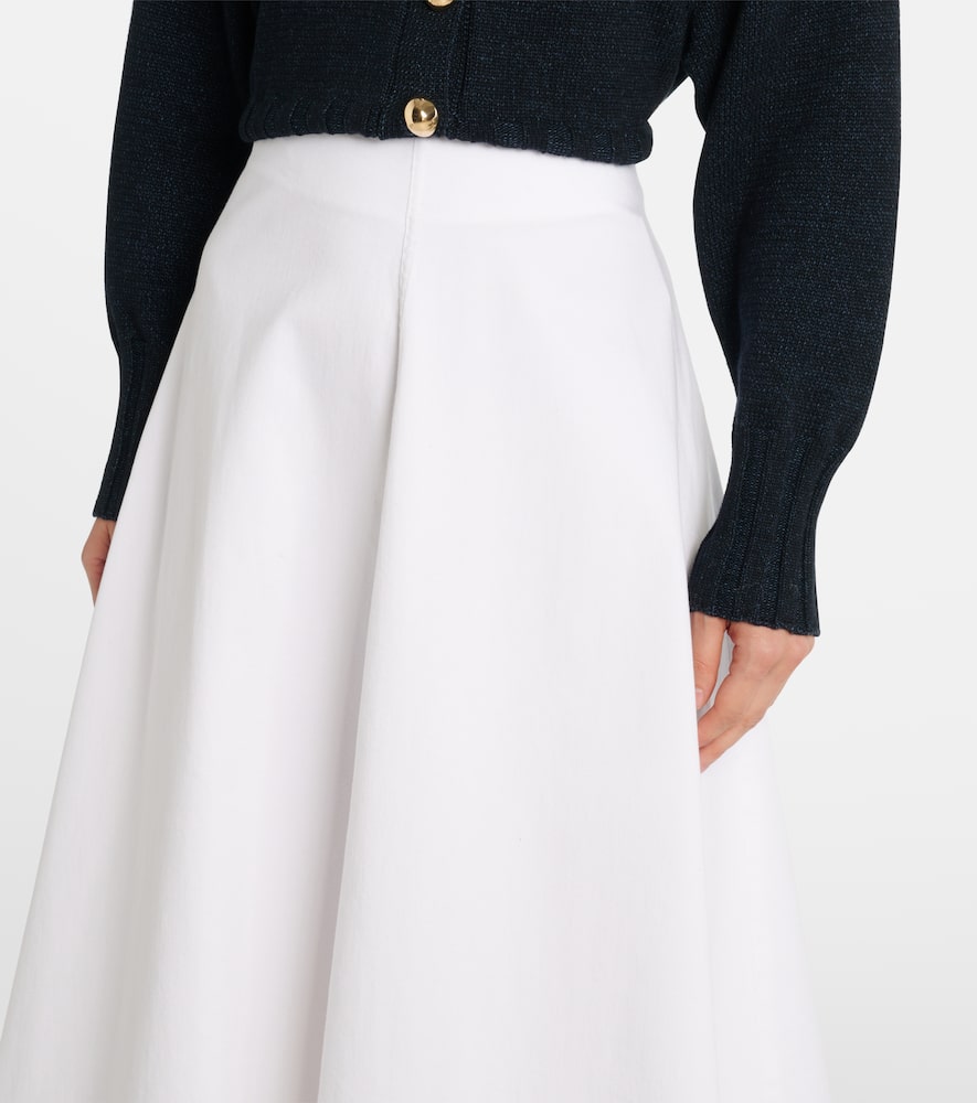Varda cotton-blend midi skirt