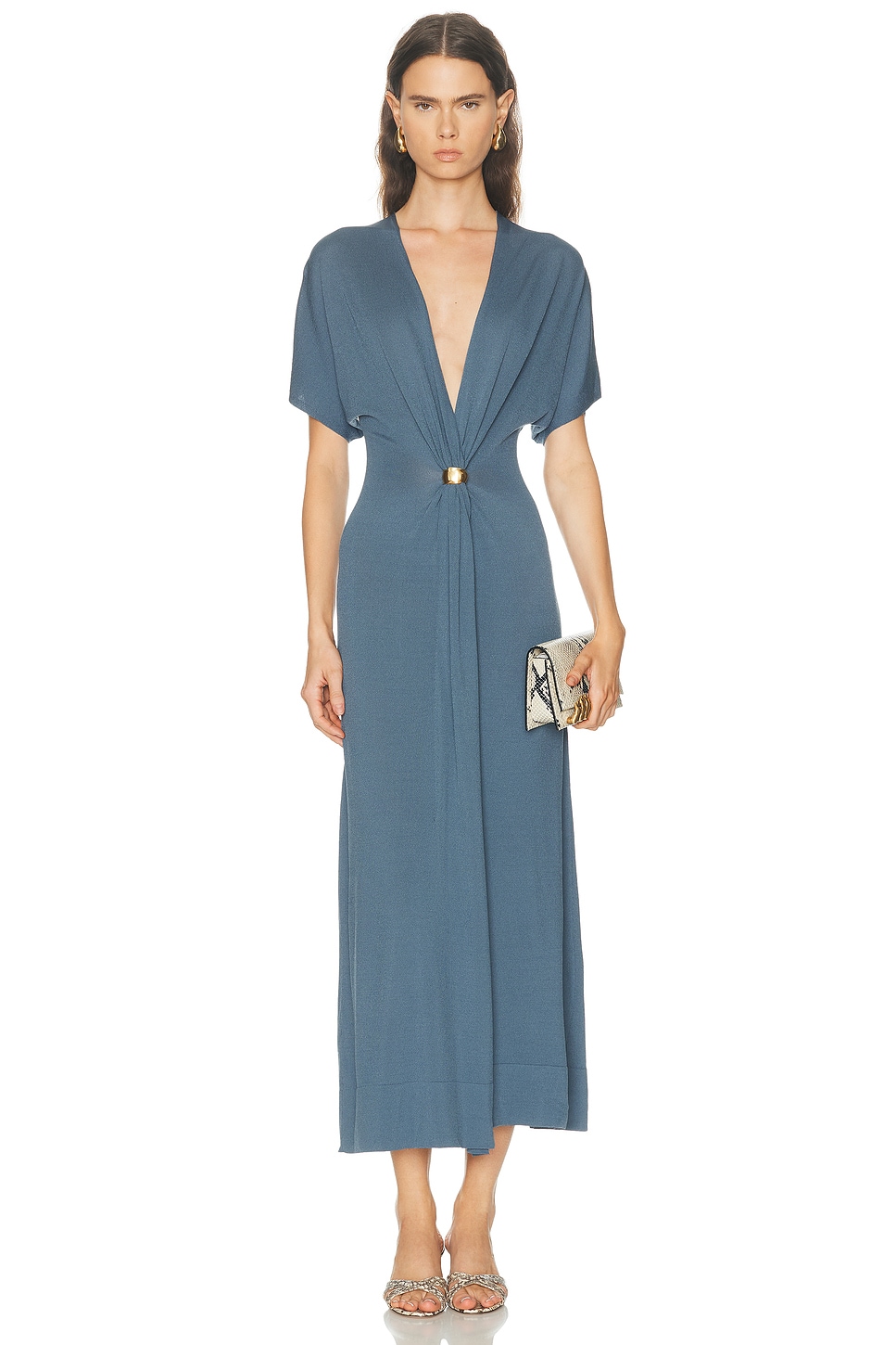 Altuzarra Rena Dress in Ash Blue - Blue. M also in
