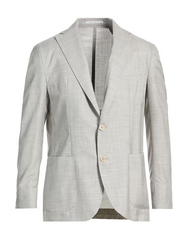 Platinum Man Blazer Light grey Size 40 Cashmere, Silk