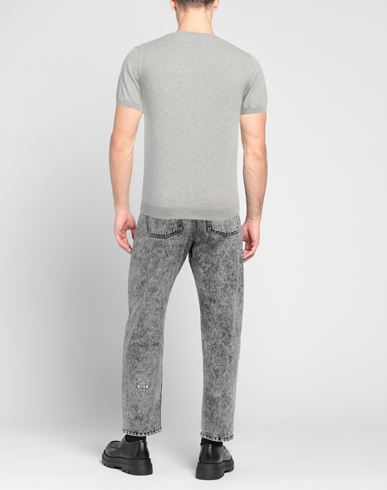 Man Sweater Light grey Size 46 Cotton