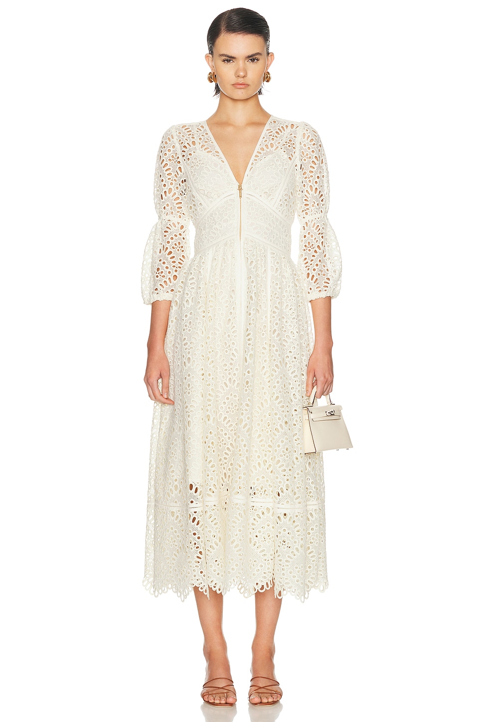 Cult Gaia Rosalind Dress in Off White - Cream. 0 also