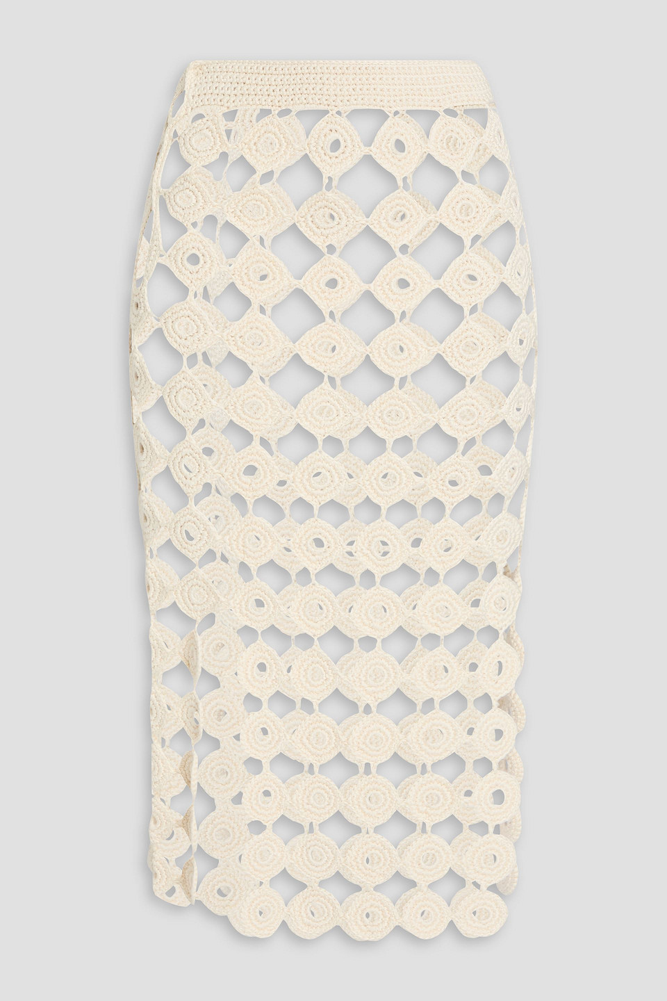 Stanza crocheted cotton midi skirt - White - L