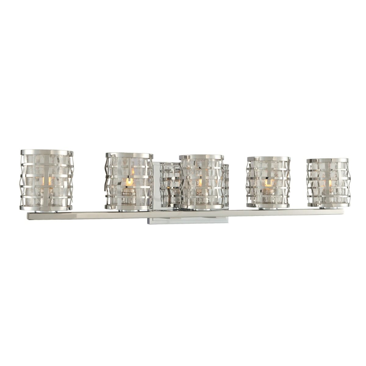 Bridgeport 5-Light 28" Bathroom Vanity Light in Stainless Stee