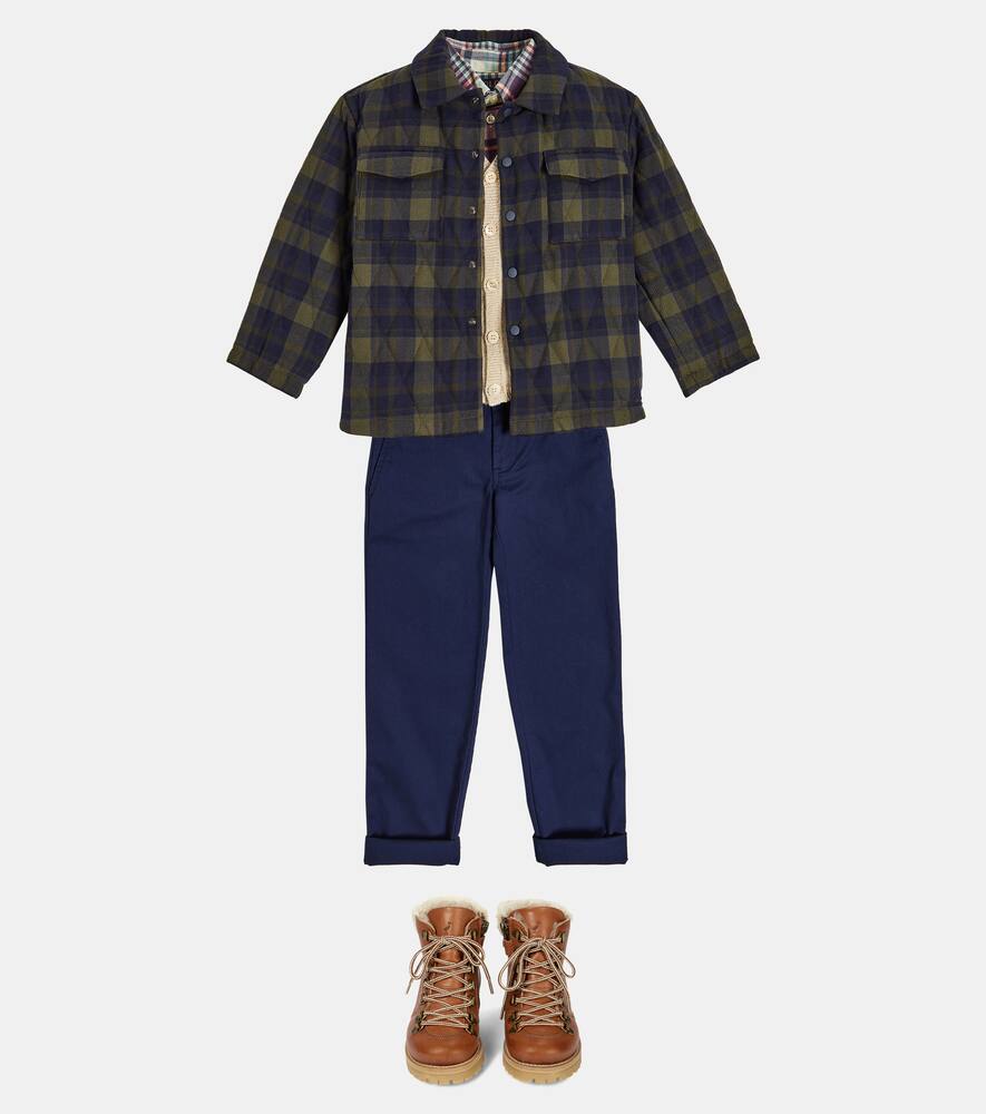 Il Gufo Quilted checked puffer jacket