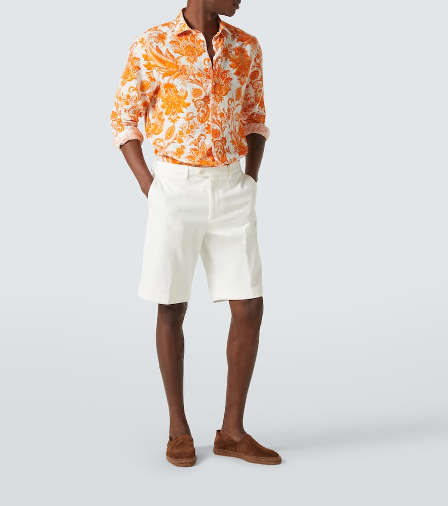 Roma printed linen shirt