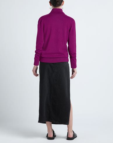Woman Turtleneck Mauve Size 6 Virgin Wool, Viscose, Cashmere