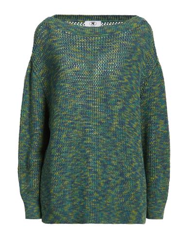 Woman Sweater Dark green Size M Cotton, Polyester