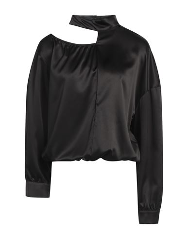 Woman Top Black Size L Polyester, Elastane