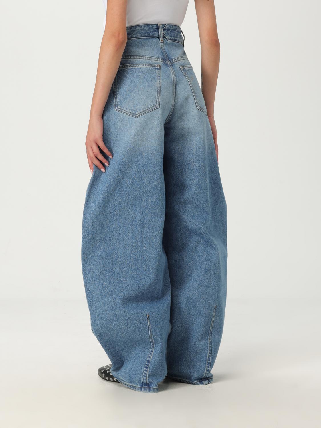 Le De-Nîmes Ovalo pleated jeans - Blue