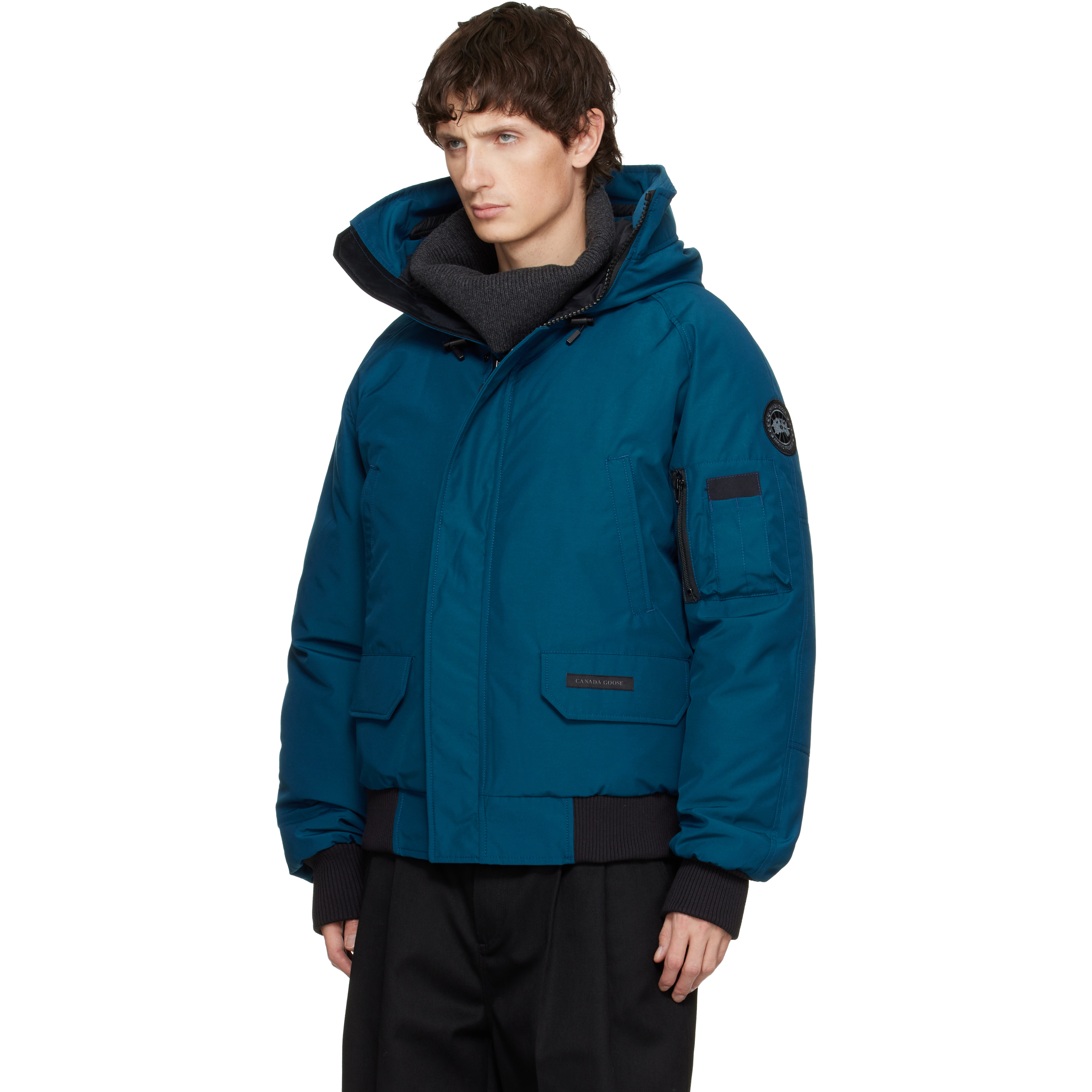 Blue 'Black Label' Chilliwack Bomber Down Jacket
