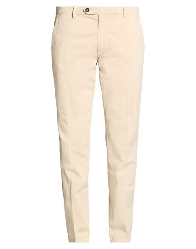 Man Pants Beige Size 38 Cotton, Elastane