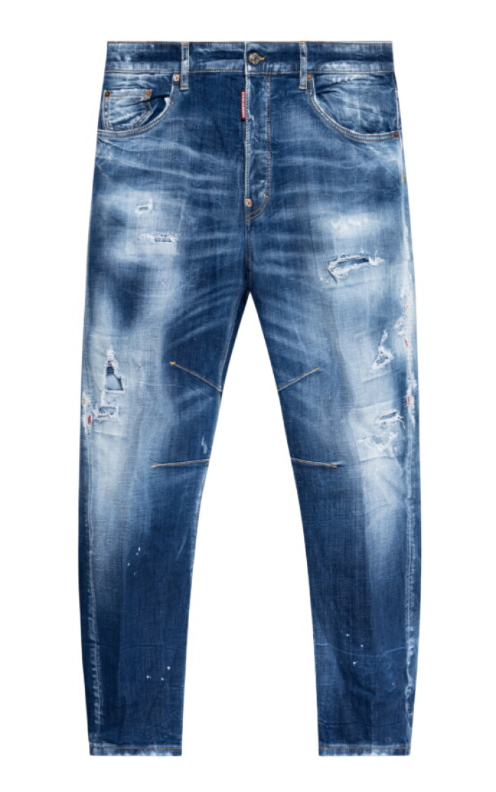 Dsquared2 - straight leg trousers belt loops distressed