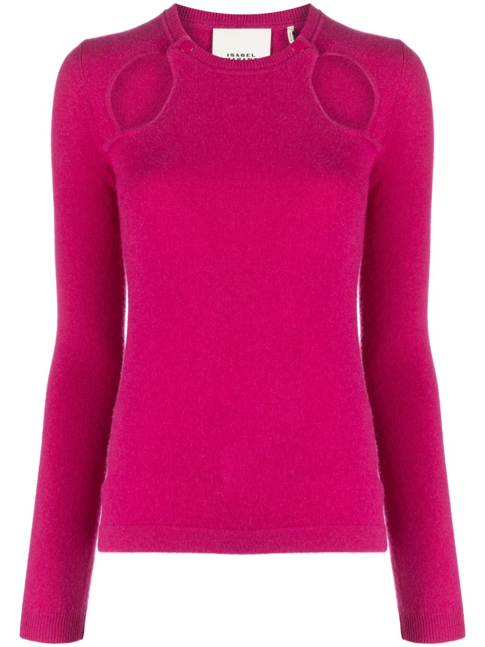 Cut-out cashmere top - Pink