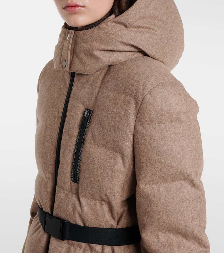 Virgin wool flannel down jacket