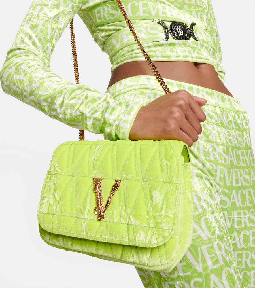 Virtus Small velvet shoulder bag