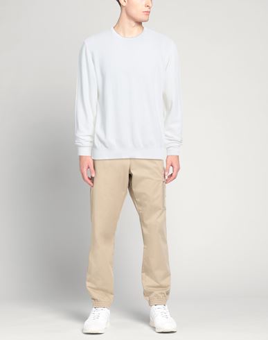 Man Sweater White Size 44 Cotton