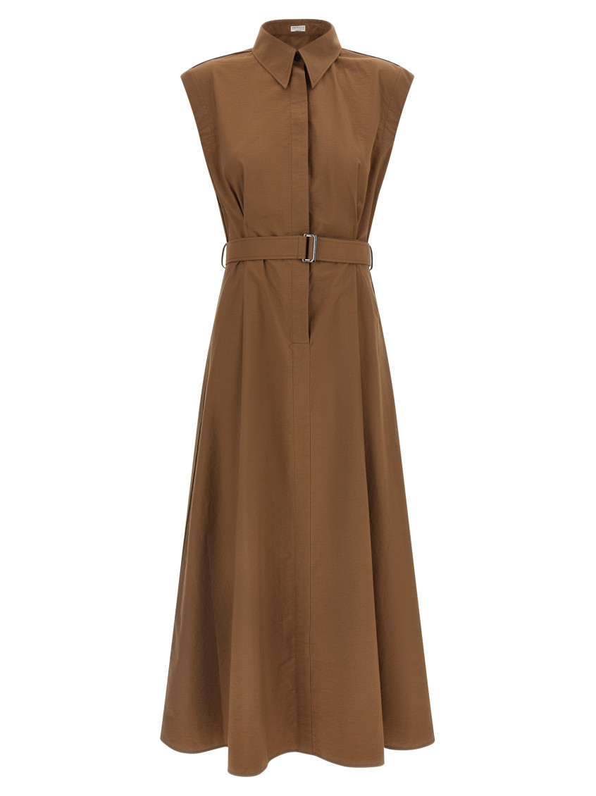 Brown Cotton Dress