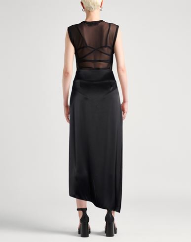Courrèges Woman Midi skirt Black Size 2 Triacetate, Polyester