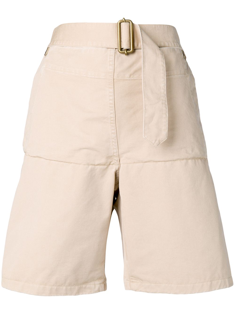Fold front utility shorts - Brown