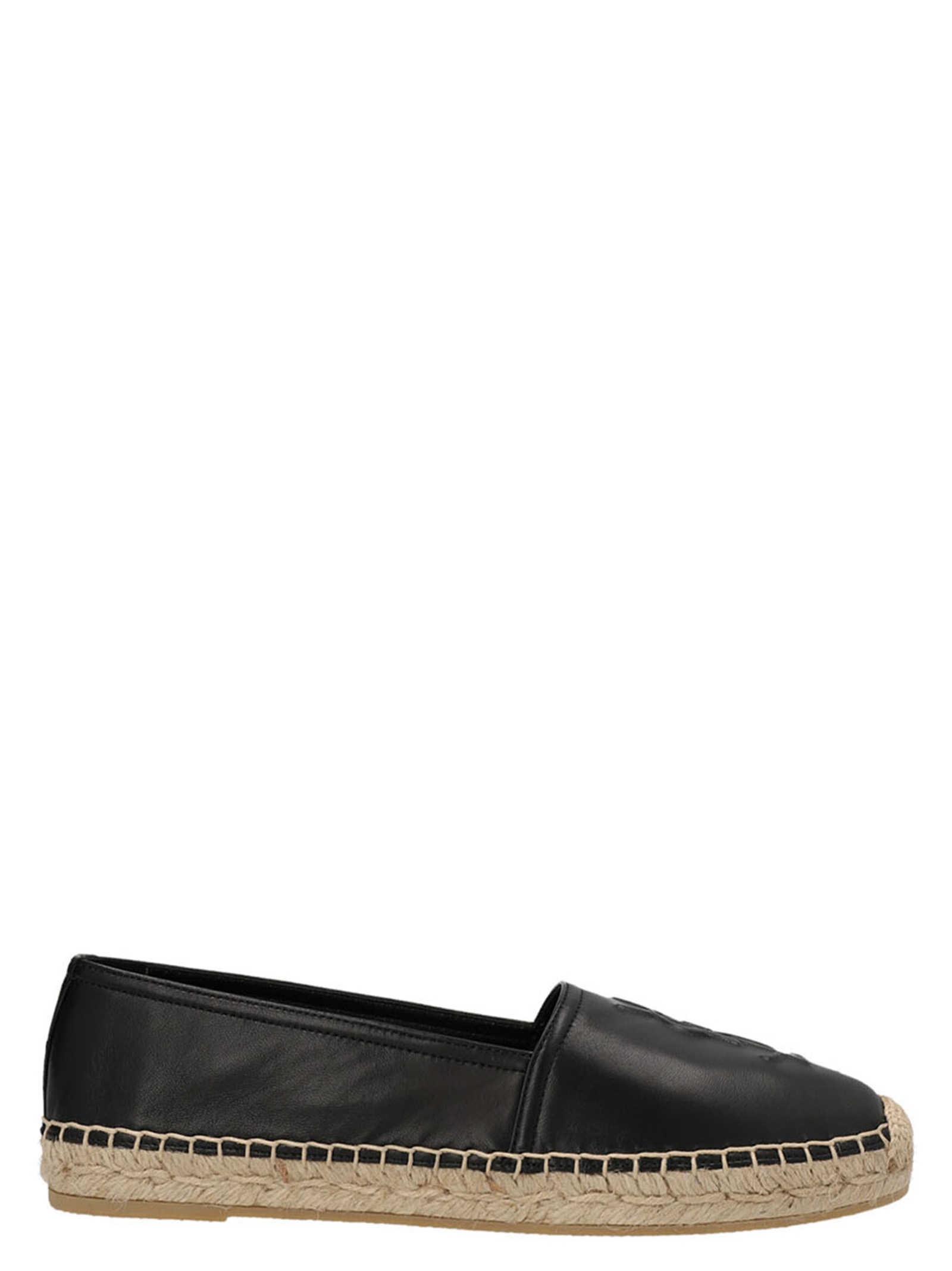Saint Laurent Women's Logo Leather Espadrille