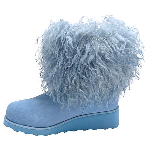 ® Janell Curly Faux Fur and Suede Boot
