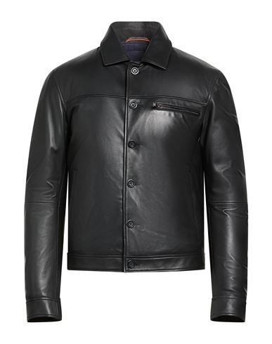 Man Puffer Black Size 40 Leather