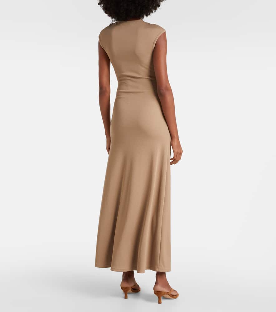Mineral Stone embellished jersey maxi dress