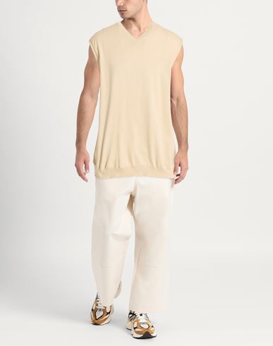 Man Sweater Beige Size 46 Cotton