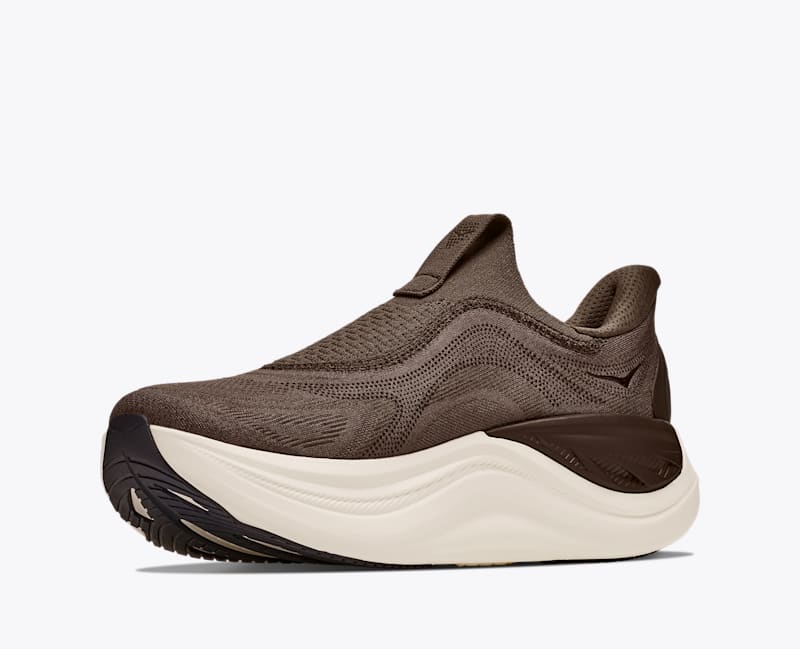 HOKA Men's Skyward Laceless Shoes in Cliff Grey/Cast Iron