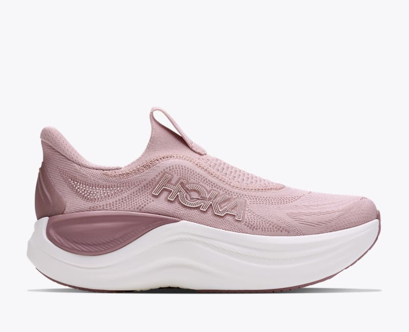HOKA Women's Skyward Laceless Shoes in Pink Opal/Alabaster