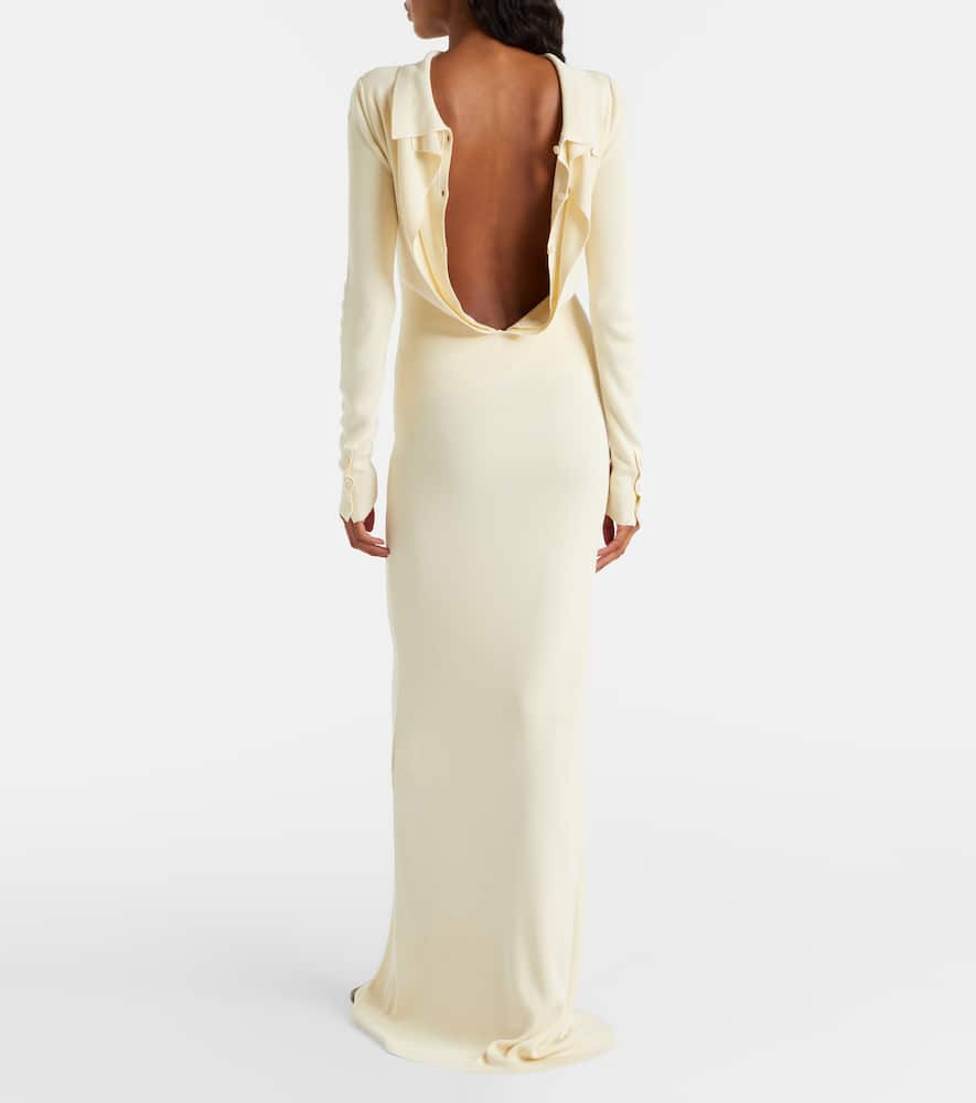 Elowen open-back silk-blend maxi dress
