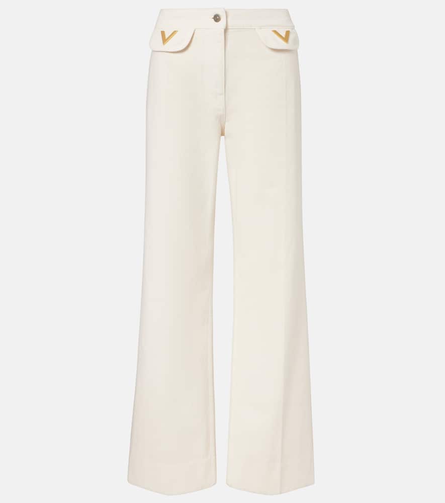 VGold low-rise wide-leg jeans