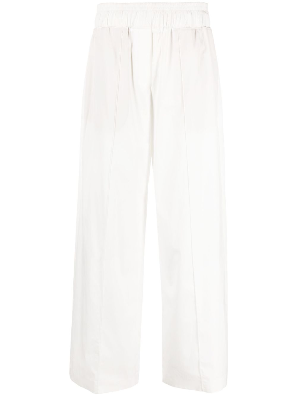 Exposed-seam palazzo trousers - White