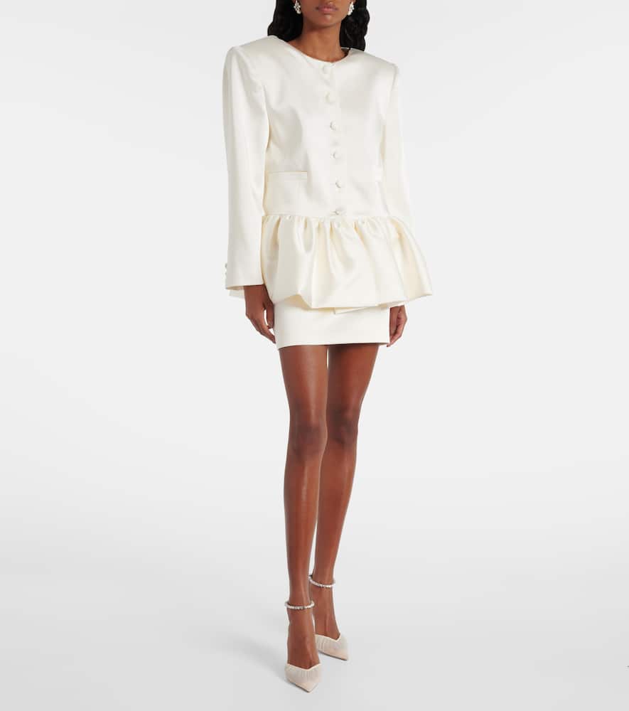 Meringue satin miniskirt