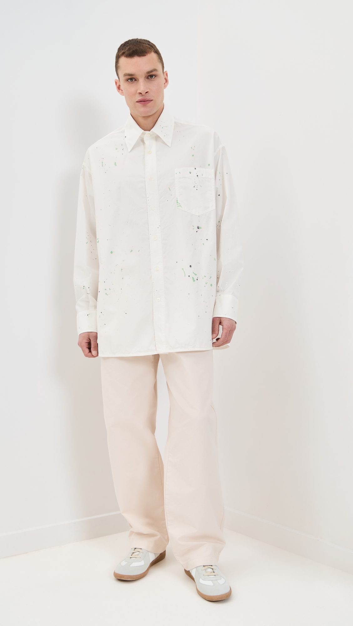 MM6 Maison Margiela Paint Splatter Shirt Off White