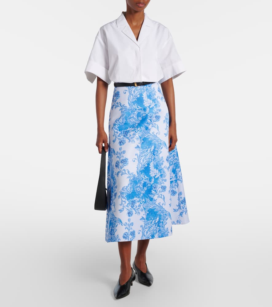 Hallie floral taffeta maxi skirt