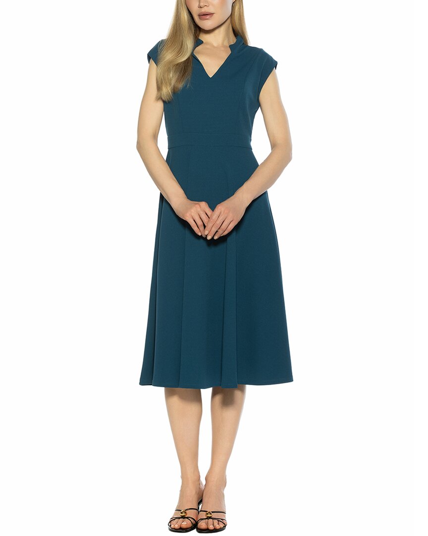 Yara U Neck Fit & Flare Midi Dress