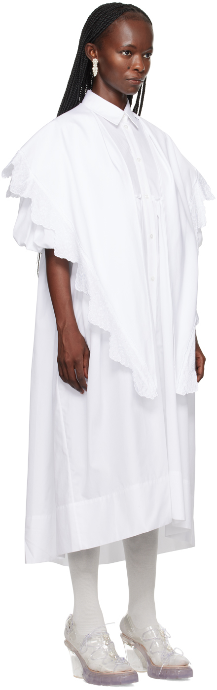 White cotton midi dress