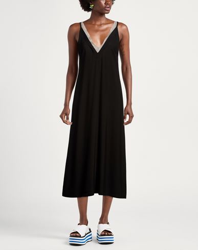 Woman Midi dress Black Size 4 Viscose