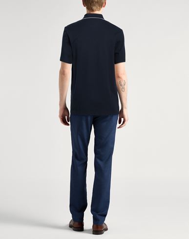 Man Polo shirt Midnight blue Size 4XL Cotton