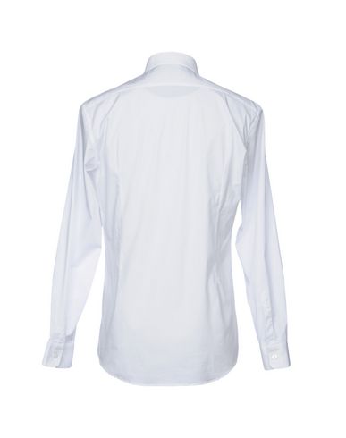Man Shirt White Size 17 Cotton, Elastane