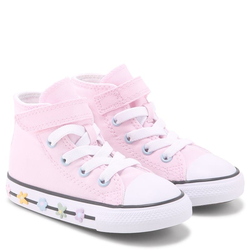 Kids' Chuck Taylor All Star 1v High Top Sneaker Toddler Shoes (Pink/Bloom)