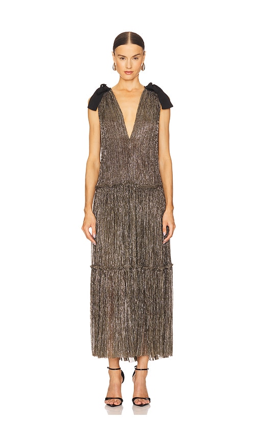 Sabina Musayev KLEID RAY in Metallic Gold. Größe XS. Also in L