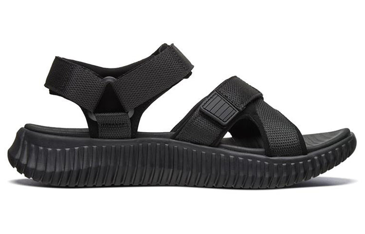 Elite Flex Velcro Sports Black Sandals