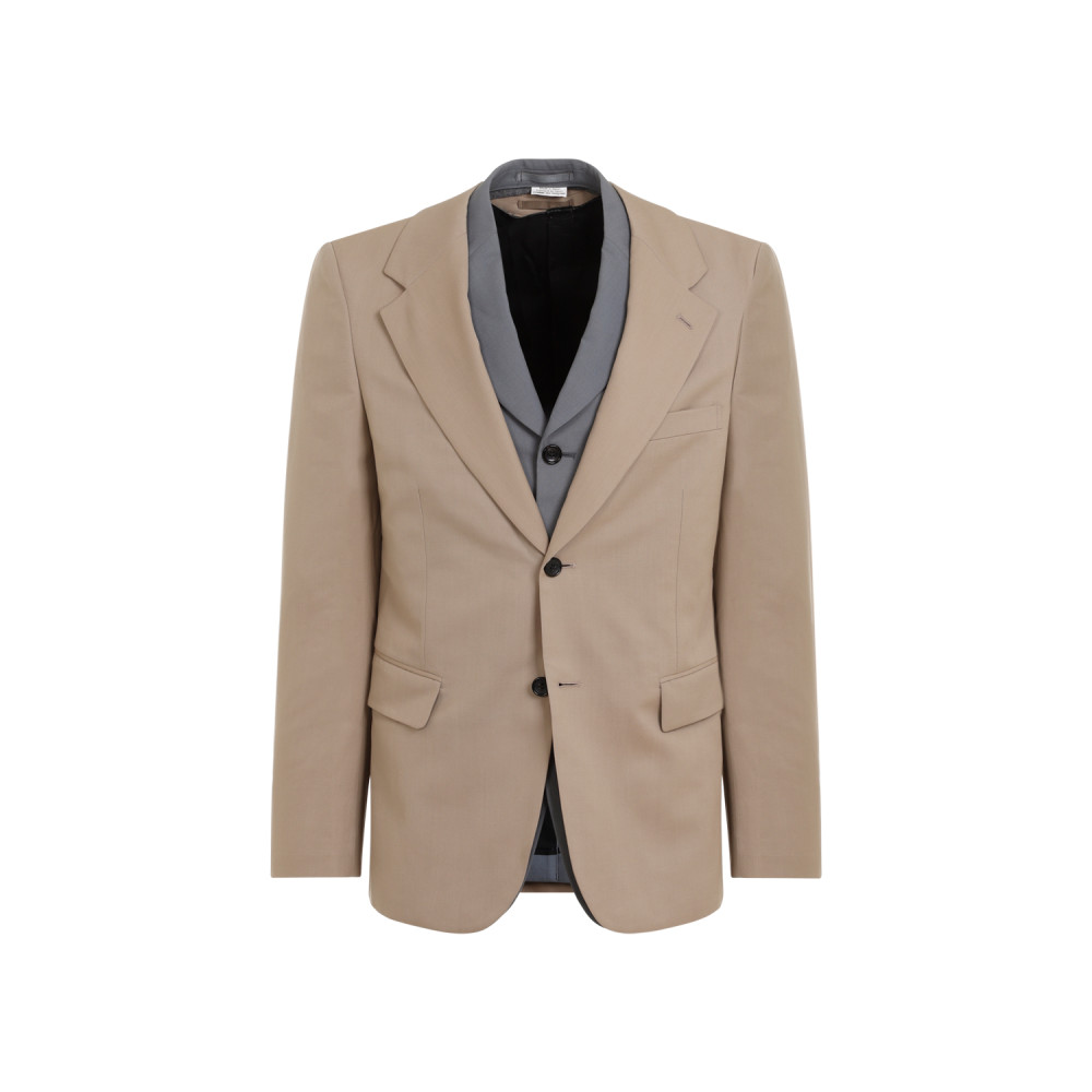 Beige Regular Fit Blazer