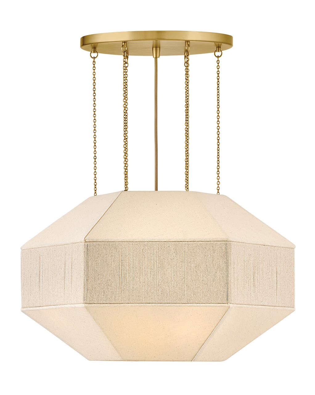 Lacquered Brass LED Chandelier from the Lyla Collection